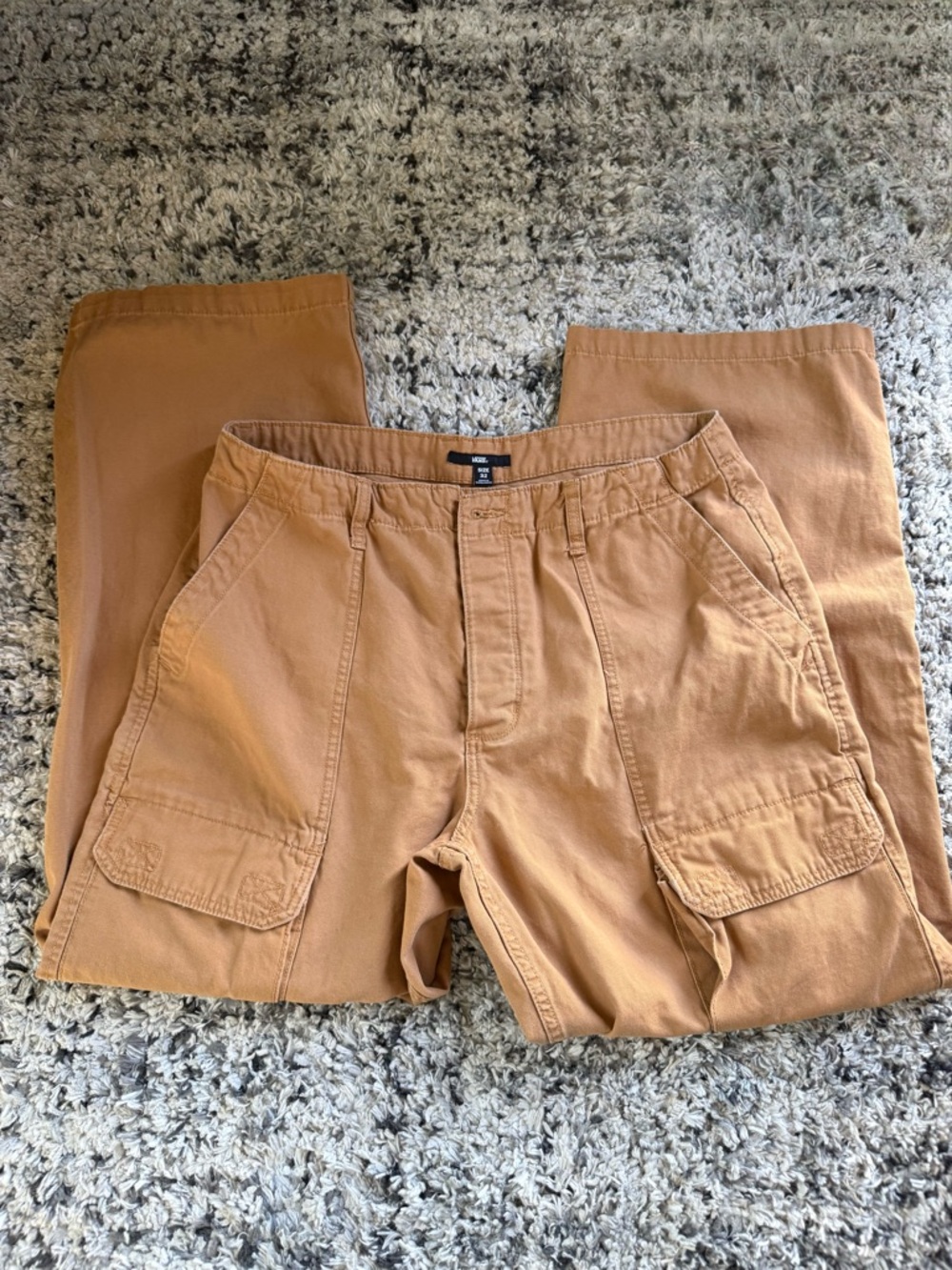 Vans Mens Cargo Pants in Tan Brown